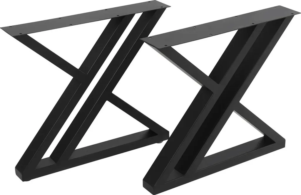 Pieds pour banc et table basse DIY, acier noir 40,6 cm style atelier