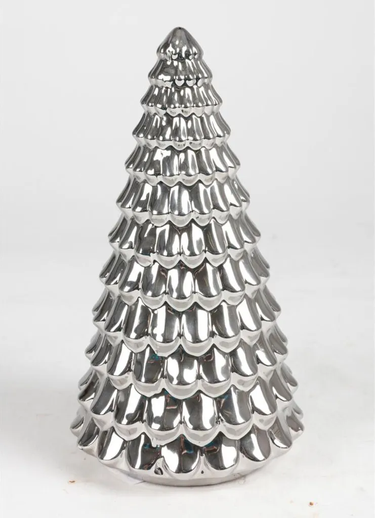 Déco Noël Durable : 6 Sapins Céramique 24,5cm sans Entretien et Chic