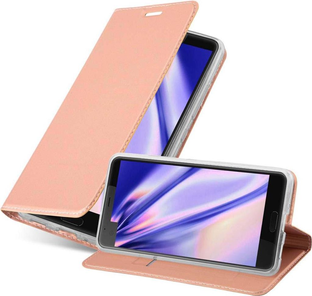 Cadorabo Handyhülle für HTC U ULTRA Schutz Hülle in Rosa Cover Etui Book Case Booklet