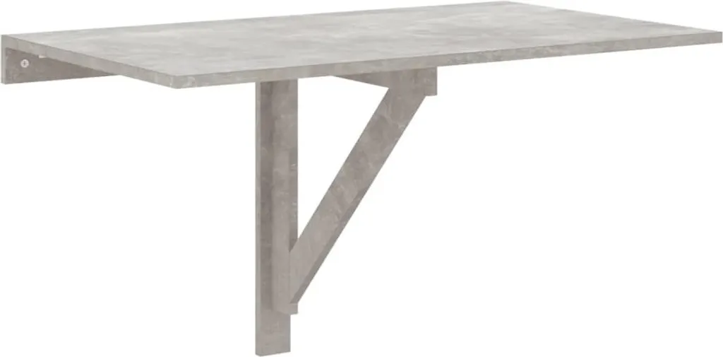 Scrivania a Muro Pieghevole 100x60x56 cm SYFAX Multistrato Grigio