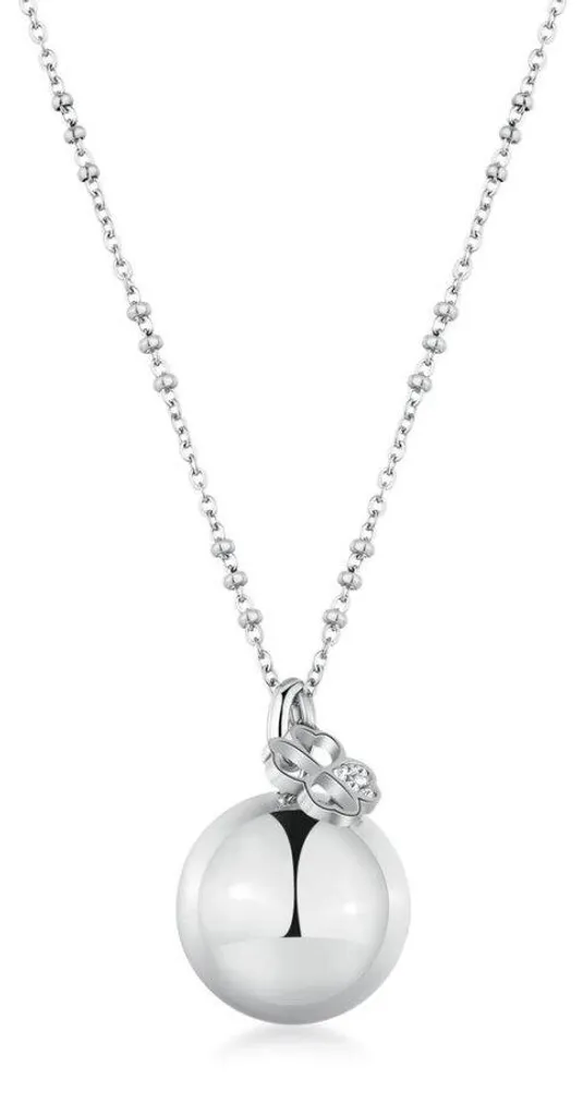 Collier Longue Chaîne Acier Trèfle Quatre Feuilles Chakra BHKN154