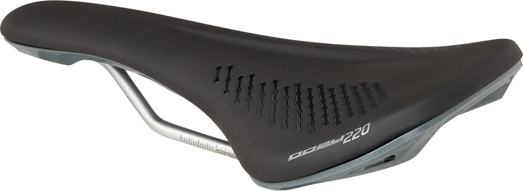 Selle Oozy 220 Ergonomique Noir/Gris - Rembourrage Gel et Rails Robustes