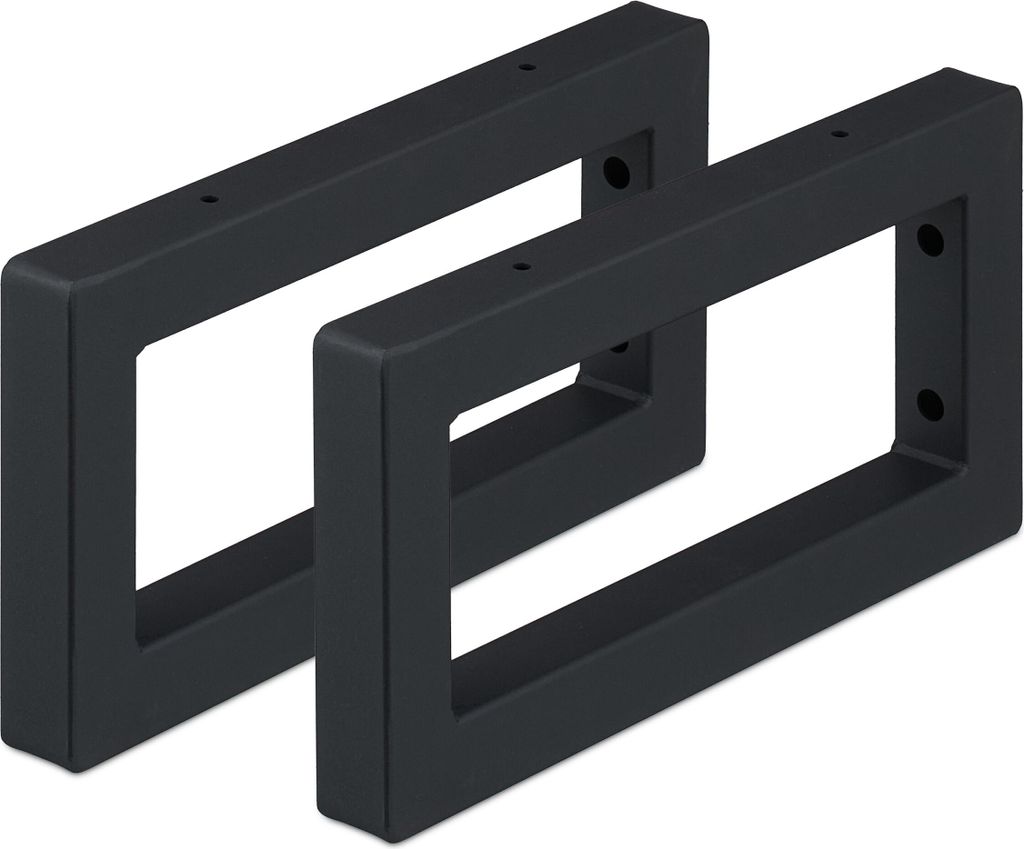 Relaxdays Supporti da parete, set da 2, 30 cm, acciaio, Immagine del prodotto 