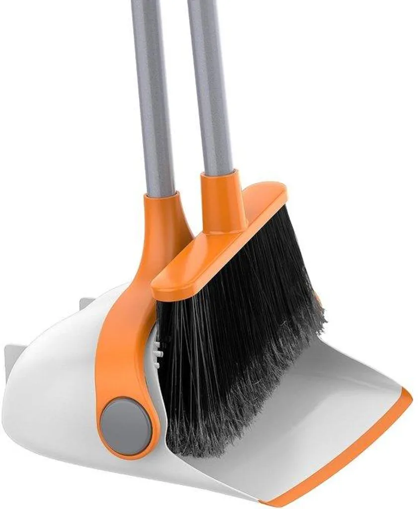Aspirateur léger à long manche ergonomique blanc et orange 2-en-1