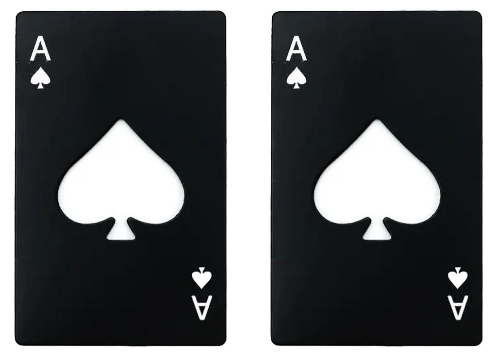 2/3 Stück Pokerkarten-Flaschenöffner, robuster Edelstahl-Spaten, manuelles Bierflaschen- und Dosenöffner-Werkzeug, Küchenhelfer, Geschenk für ...