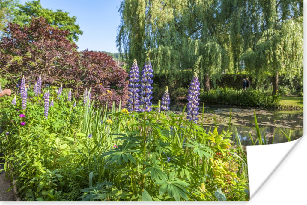 MuchoWow Poster Garten mit bunten Farben im französischen Garten von Monet in Europa 30x20 cm - Plakate - Print