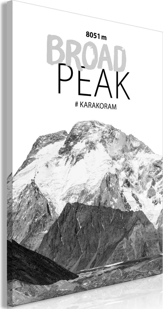 Porta la Montagna a Casa: Quadro Broad Peak su Tela 80x120 cm Verticale