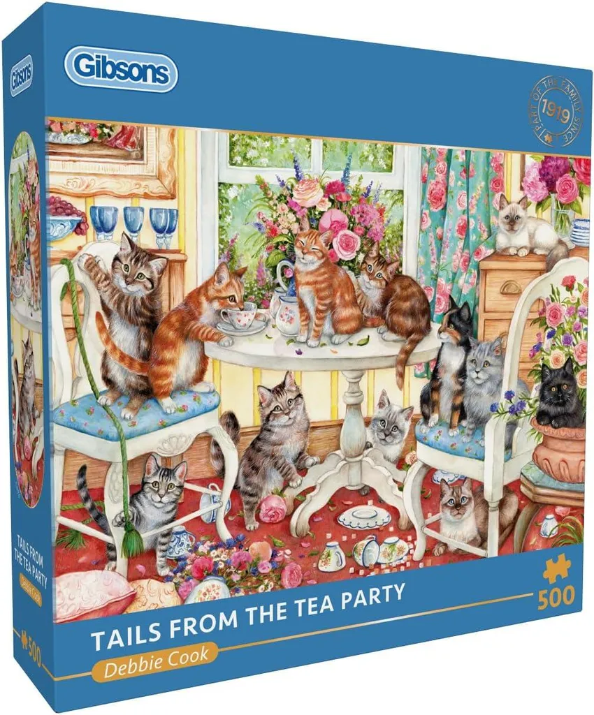 Gibsons Puzzle 500 pièces en carton recyclé haute qualité Tea Party