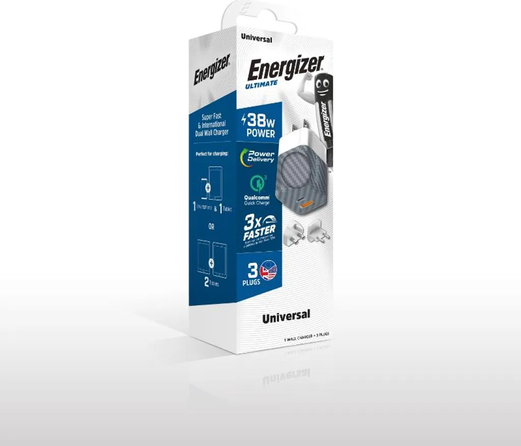 Chargeur Mural Universel GaN 38W Energizer Ultimate PD et Quick Charge - 12
