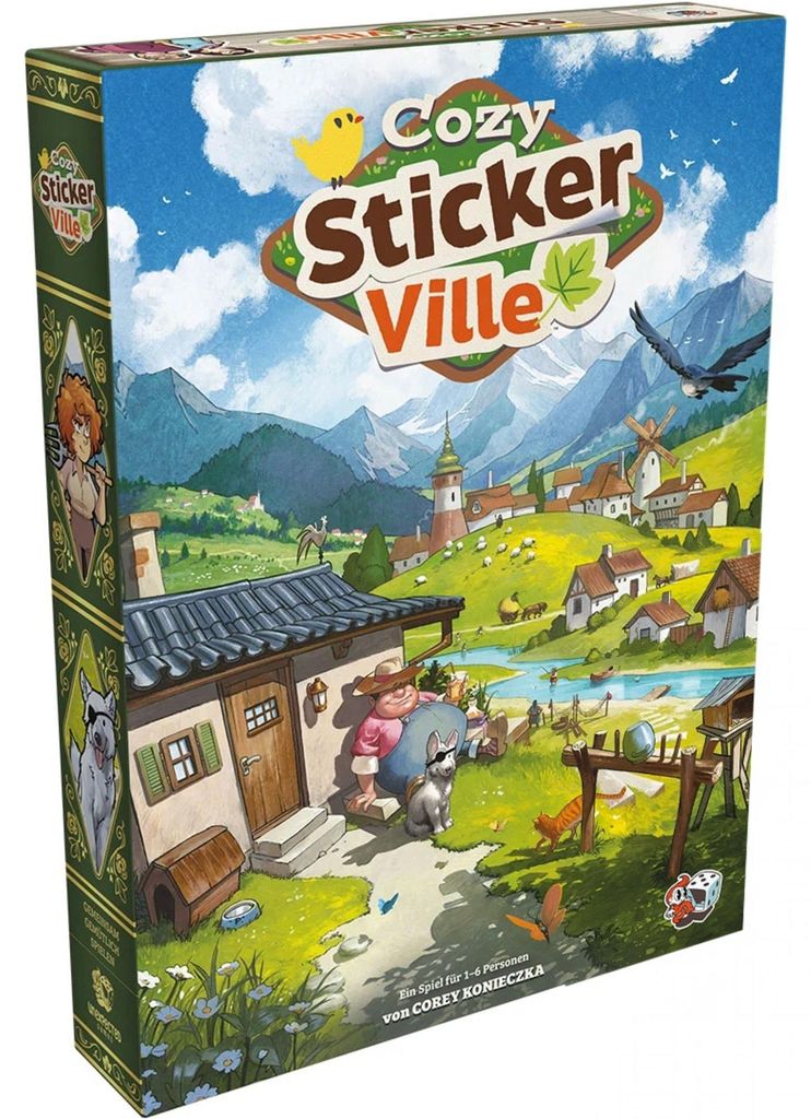 Asmodee Cozy Stickerville, Brettspiel Produktbild 