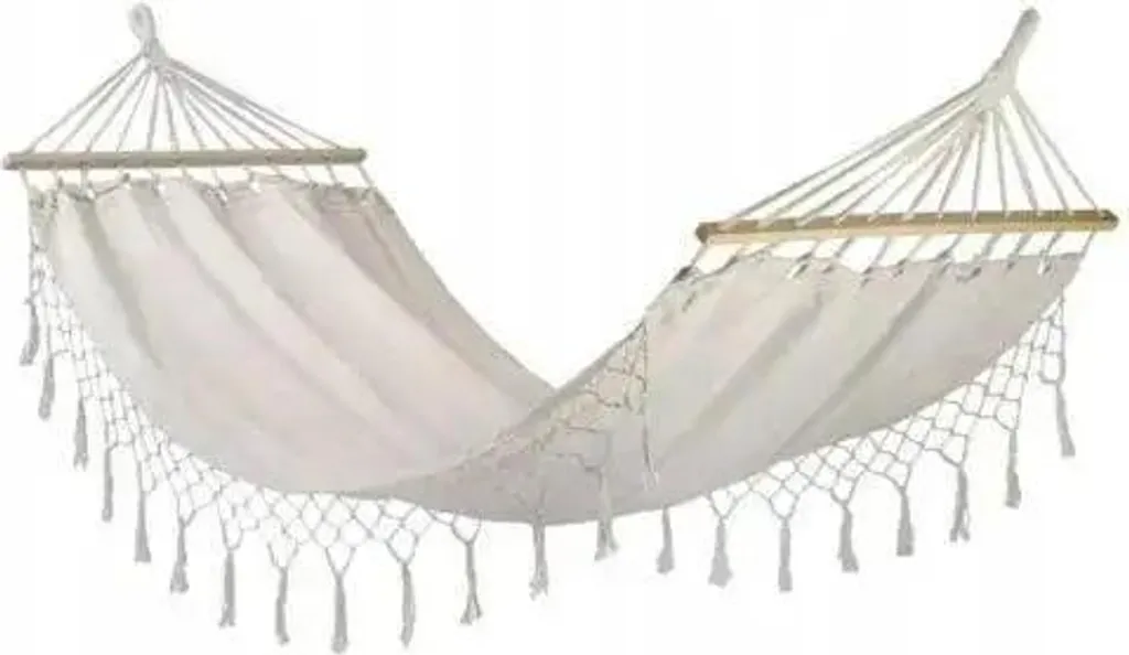 Amaca da Giardino Toledo Singola Beige Sofotel | Relax Cotone Resistente - 12