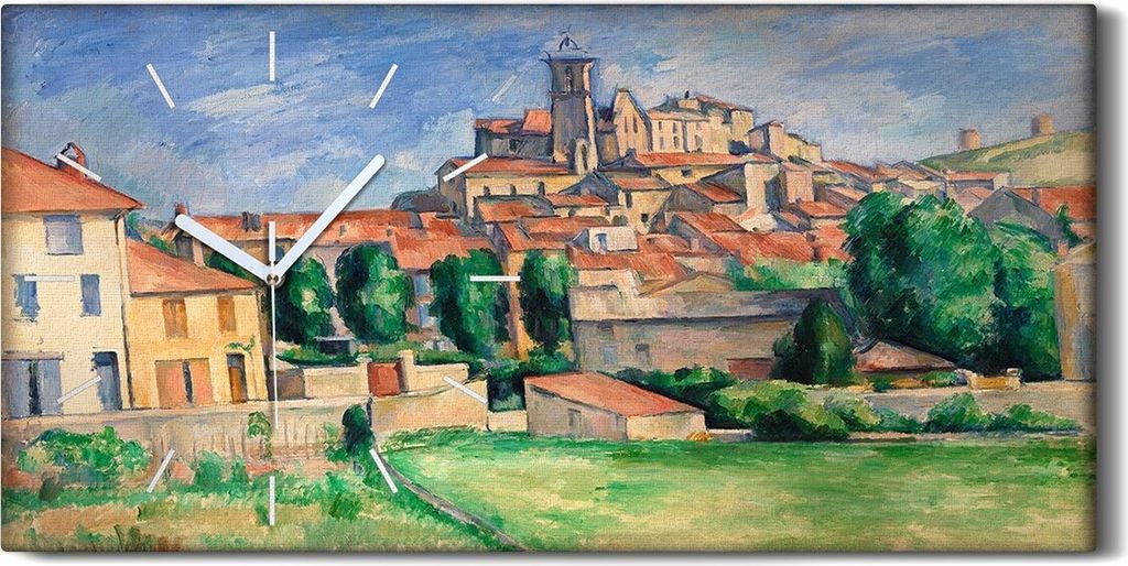 Wanduhr Bürouhr Leinwand Bild Geräuschlos Kunstdruck 60x30 Gardanne - weiße Hände