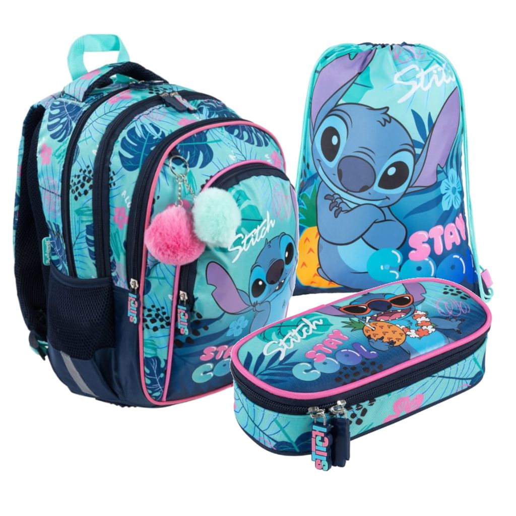 Rucksack Set Lilo und Stitch Stay Cool St. Majewski 3-teiliges Schulset