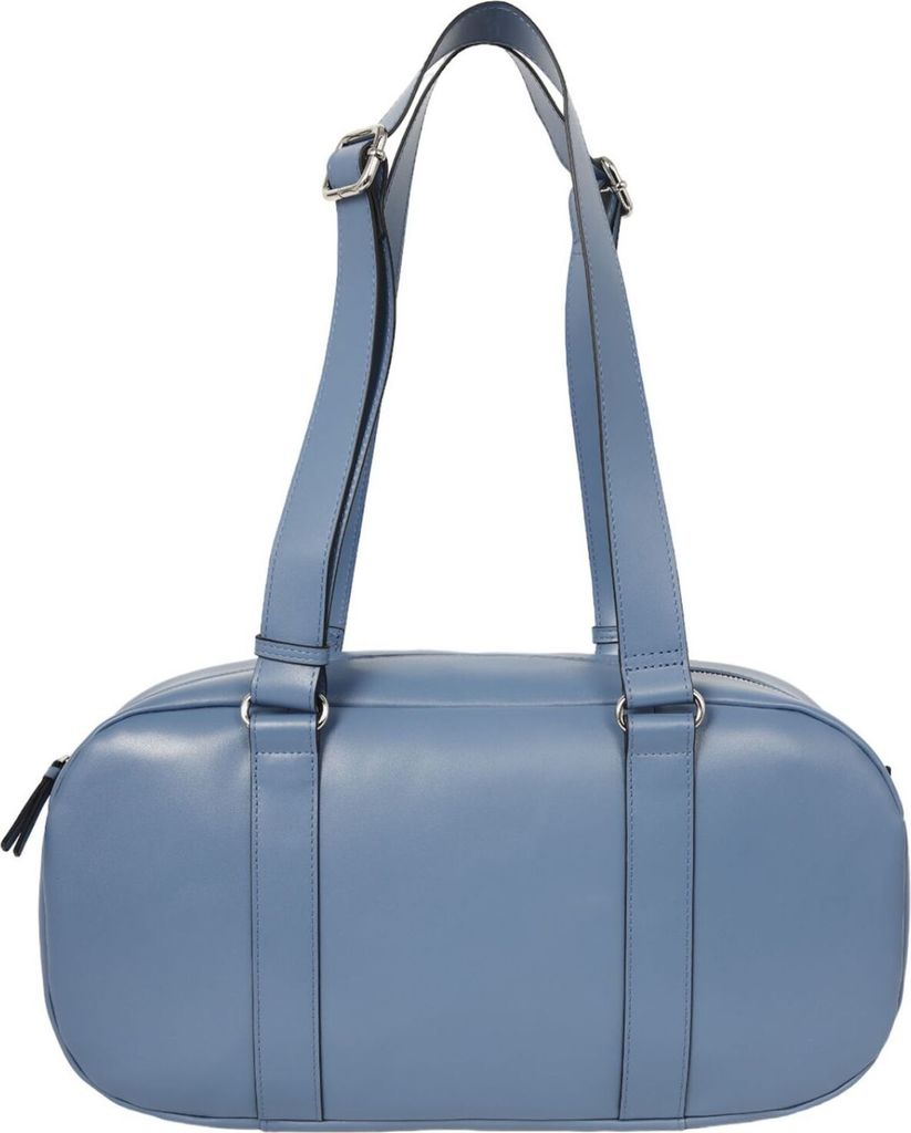 CINQUE Leder Handtasche Henkeltasche Diane Bowling Bag Blue blau