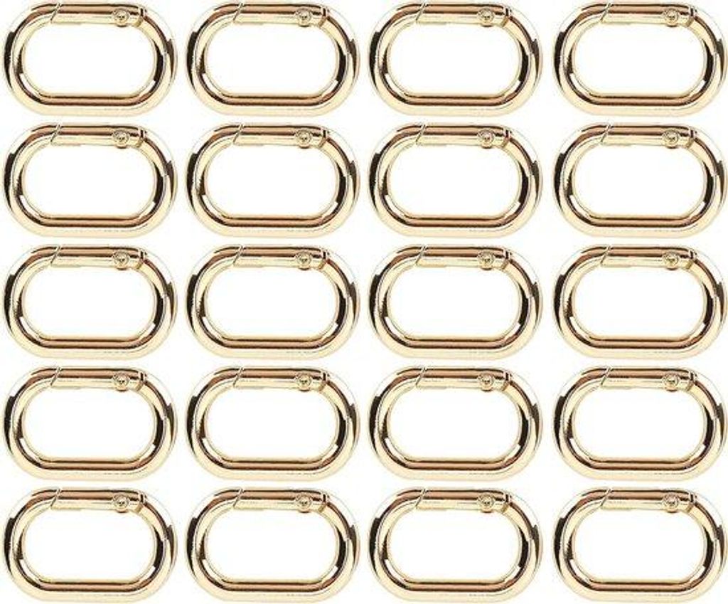 20 Stk. ovale Ringen 23mm Legierung O-Ringen Karabiner Schnapp Clip