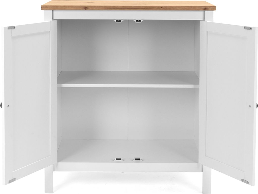 Finori Kommode Bergen 1 Weiß und Handwerkliche Eiche Produktbild 7