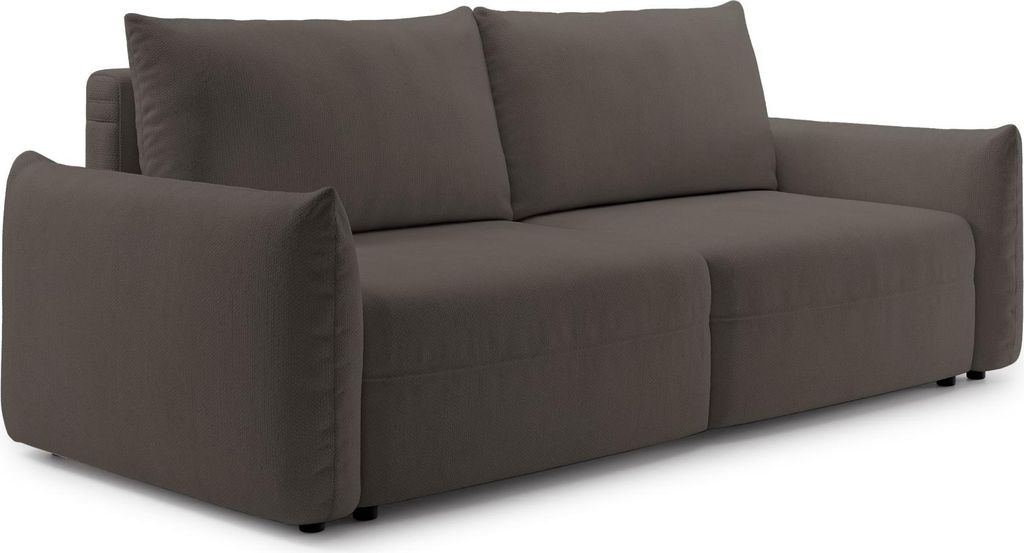 Selsey Theolla – 3-Sitzer-Schlafsofa mit Chenille und Bettkasten, Braun