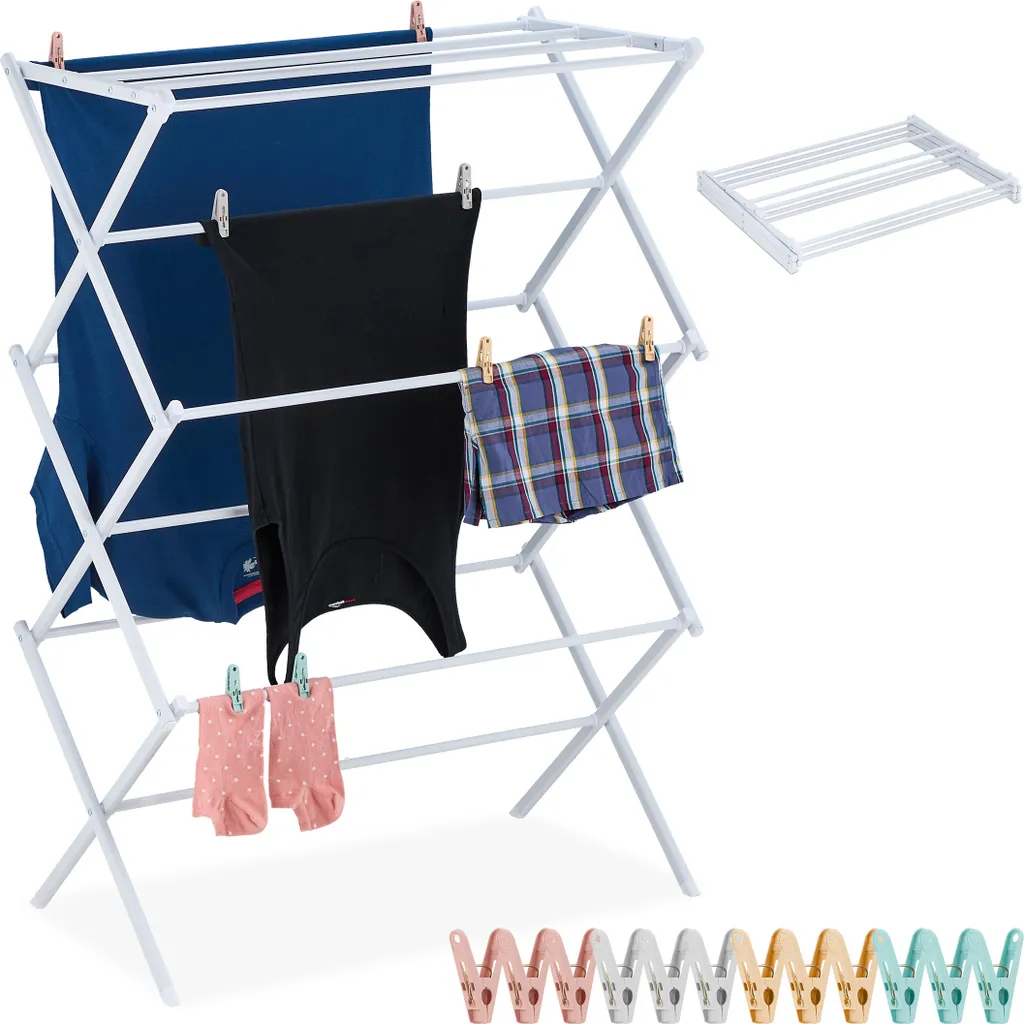 relaxdays Stendibiancheria pieghevole