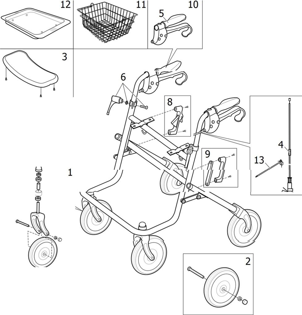 Tablett für Invacare P452E/2,P452E/3>>>> Produktbild 