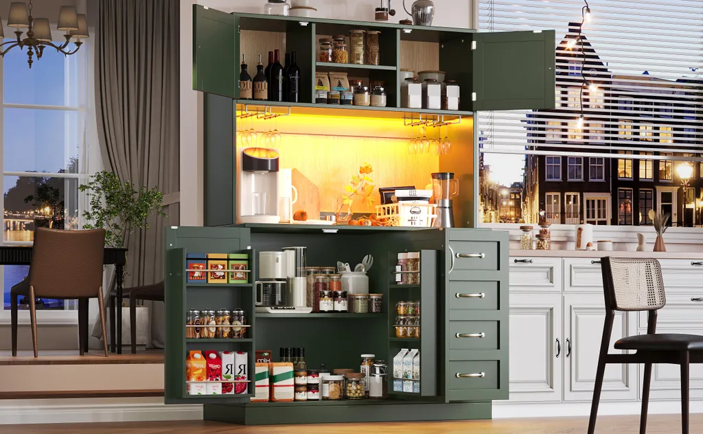 Buffet gain de place avec éclairage LED pour optimiser le séjour - 6