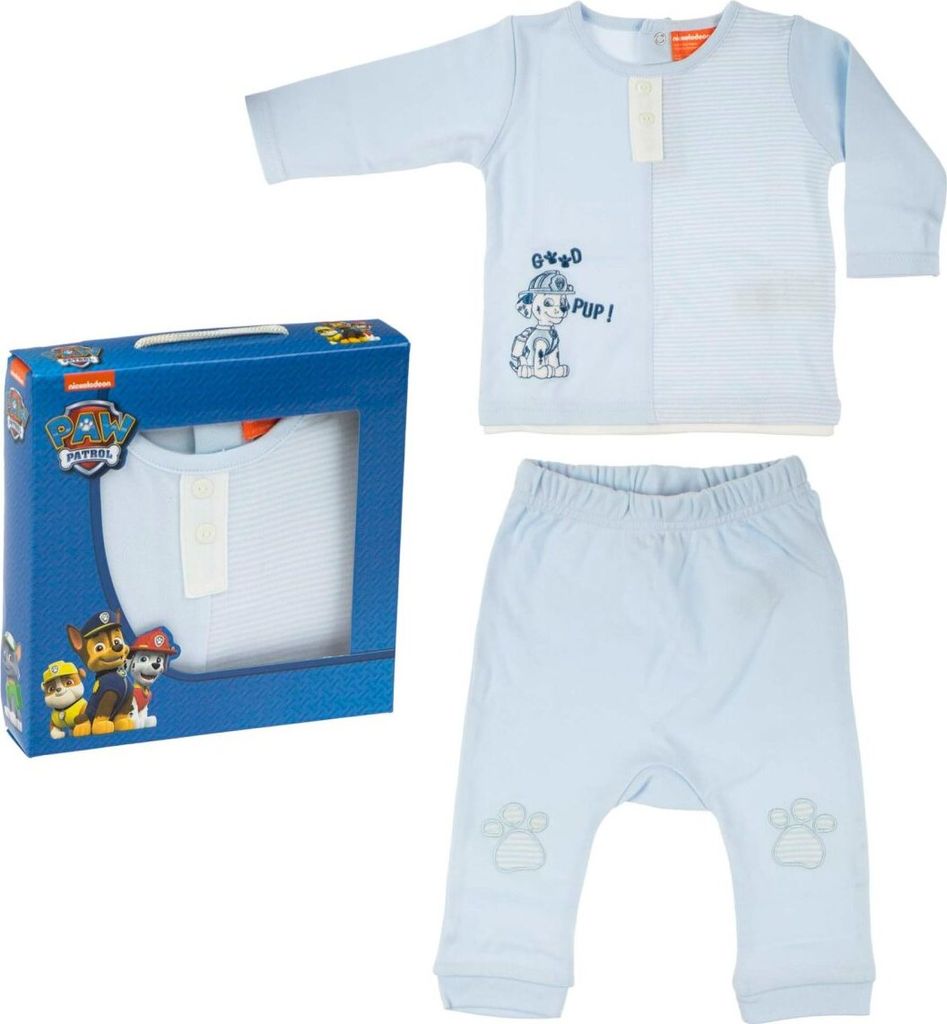 Paw Patrol 2 teiliger Baby Anzug Weiches Baumwoll Set für Babys 6 Monate