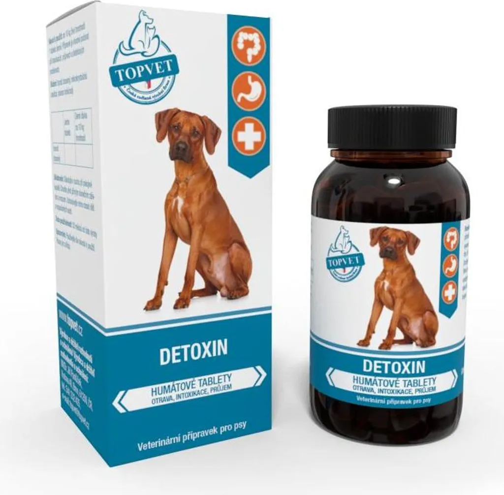 Comprimés d'humate TOPVET Détoxine | Cure détox de 90 comprimés