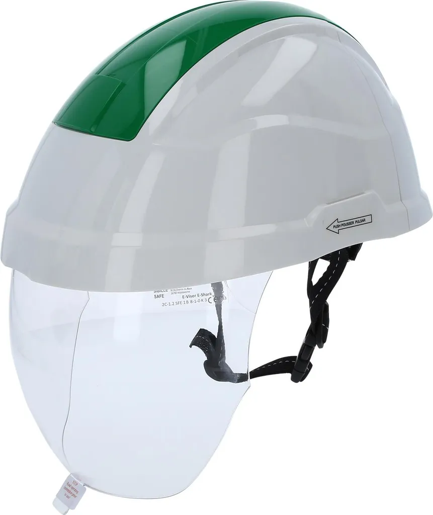 Casque de protection avec visière KS TOOLS 117.0139 vert haute sécurité
