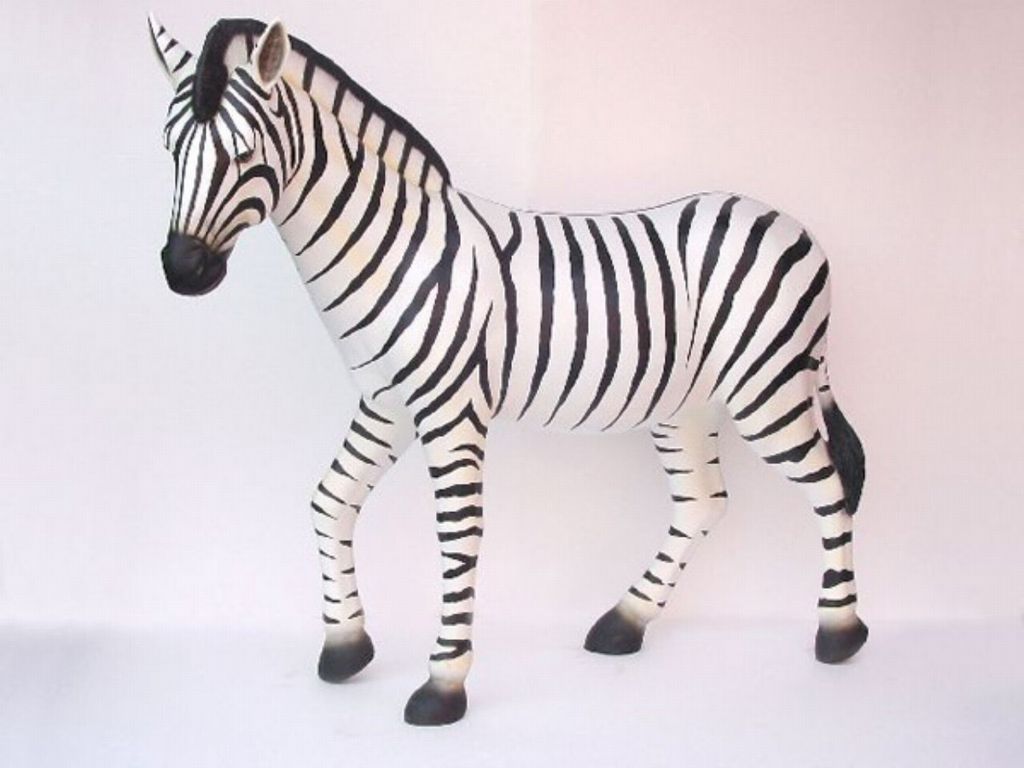 Zebra 220cm breit Dekorationsfigur/Werbefigur - GFK - lebensgroß - für draußen