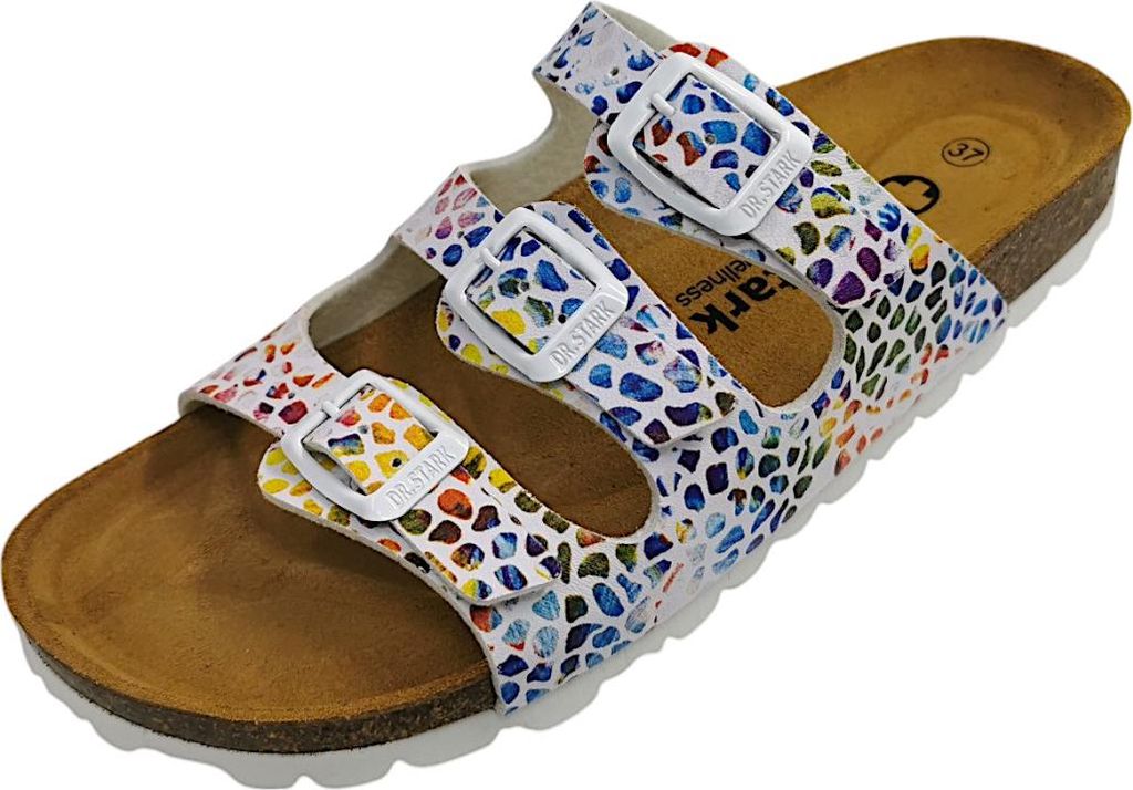 Dr. Stark Damenschuhe Pantoletten Fußbett Weiß Freizeit, Schuhgröße:40 EU