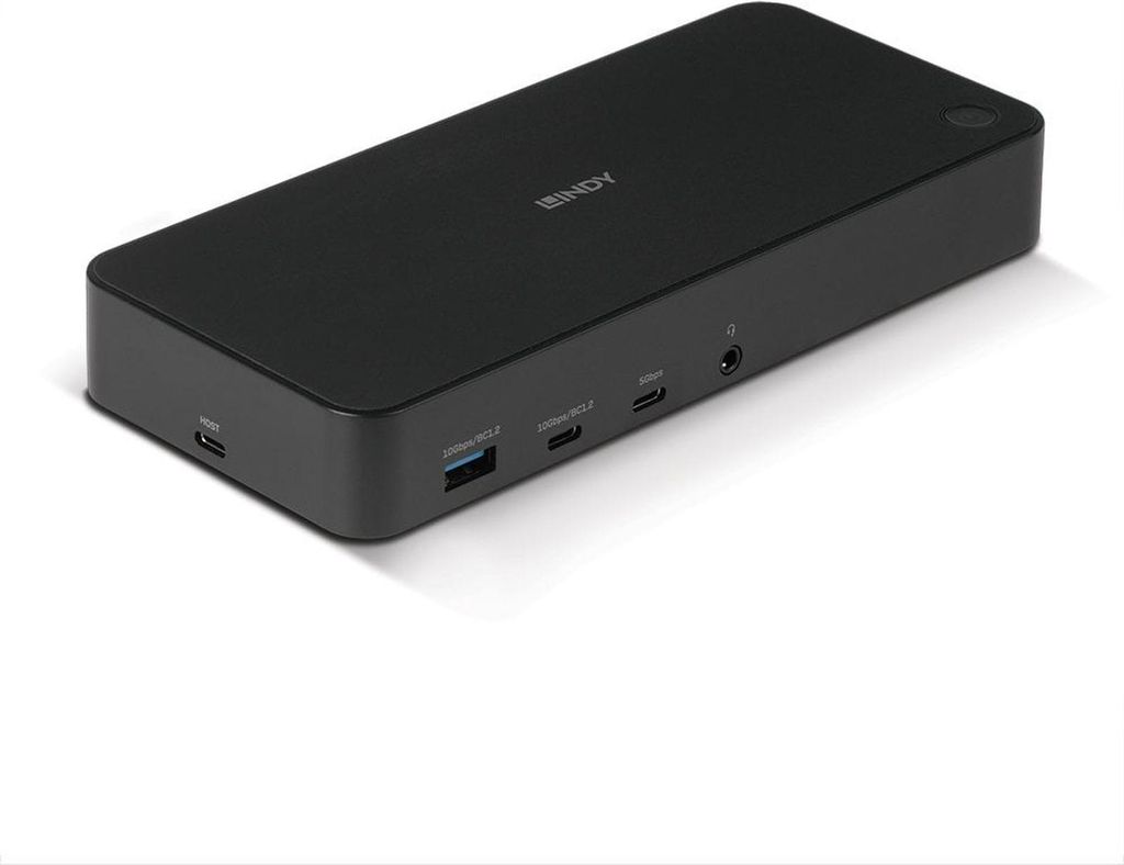 Lindy 43366 laptop-dockingstation & portreplikator Andocken USB 3.2 Gen 2 (3.1 Gen 2) Type-C Schwarz