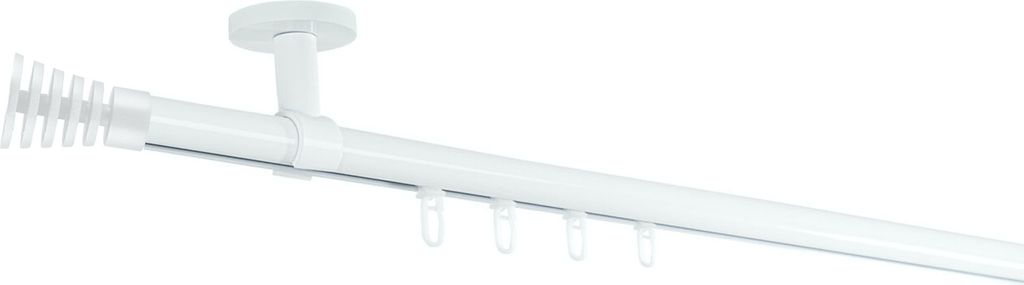 SN Deco - Innenlaufgarnitur Gap, 19 mm, 1-Lauf, weiß, 480 cm (3x160 cm inkl. Verbinder), Deckenträger