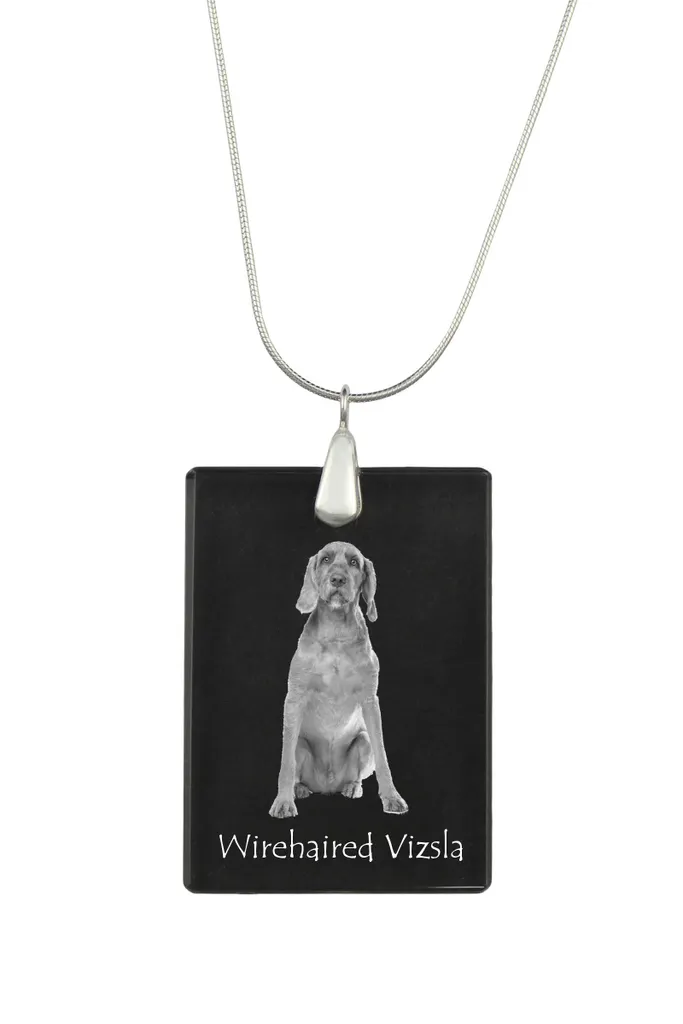 Vizsla - Ciondolo in cristallo con cane, collana in argento con foto, ciondolo personalizzato del marchio Art-Dog