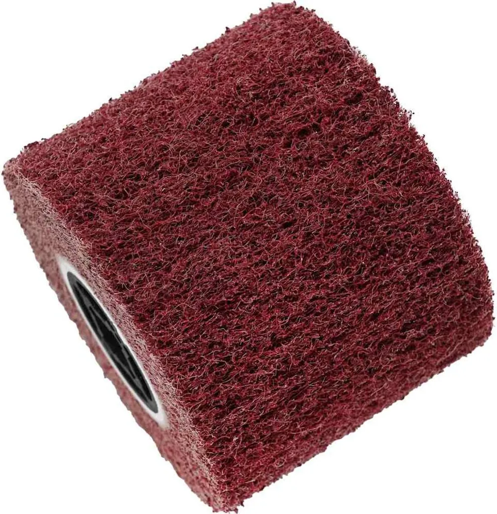 Set 3 Rulli Abrasivi Rosso vidaXL 12x12x10 cm - Fibra per Metallo e Legno