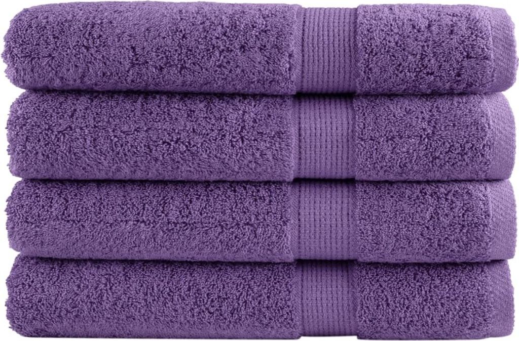 Premium-Saunatücher SOLUND 4 Stk. Lila 80x200 cm 600 g/m²
