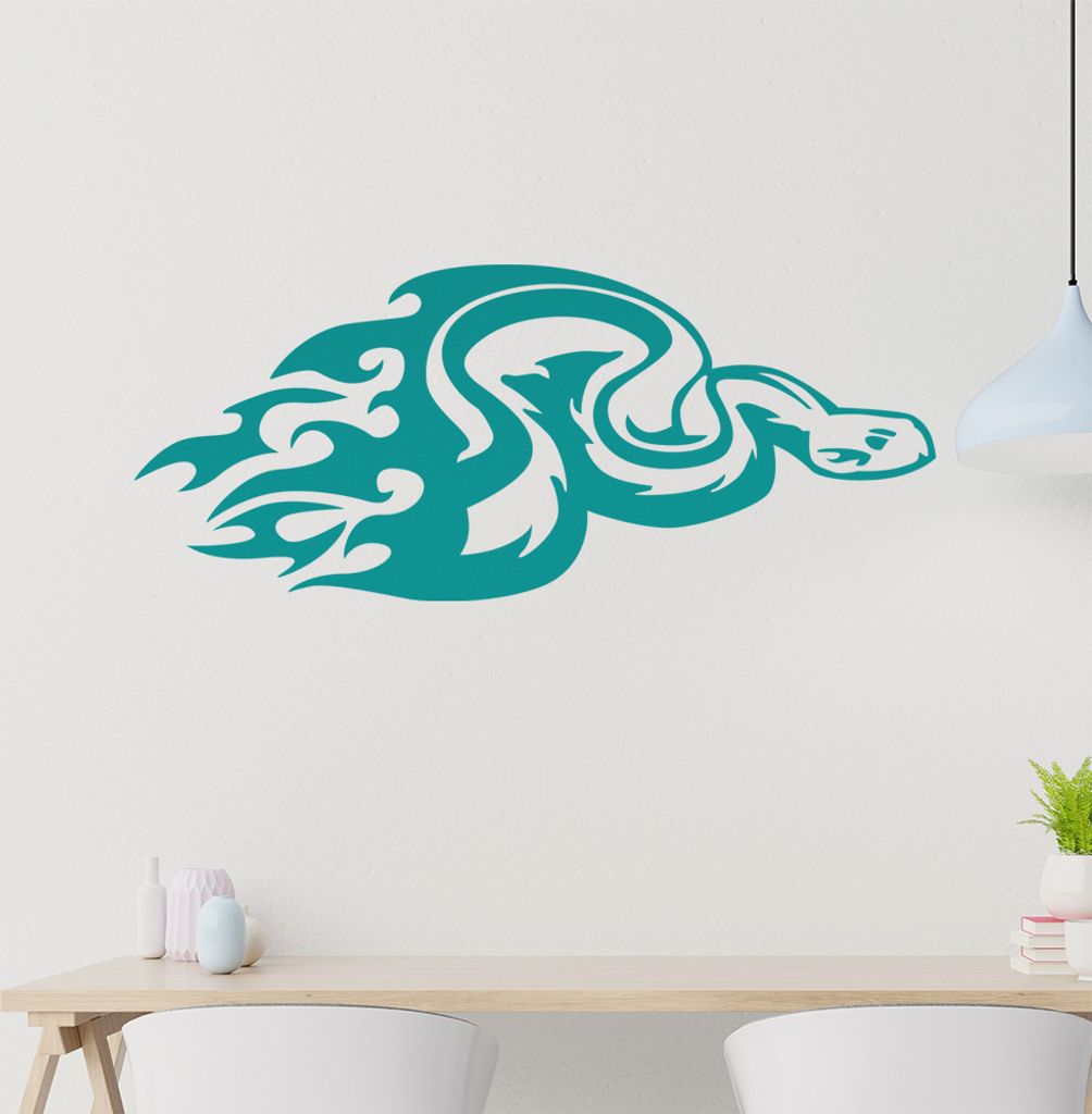 Tribal Schlange Wandtattoo in 6 Größen - Wandaufkleber Wall Sticker - Dekoration, Küche, Wohnzimmer, Schlafzimmer, Badezimmer