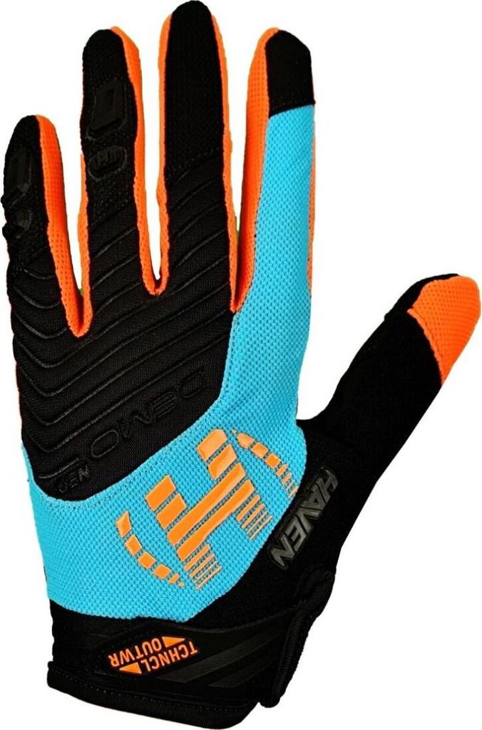 HAVEN Langfinger-Fahrradhandschuhe - DEMO NEO LONG - Blau/Orange XL