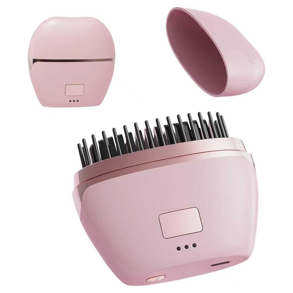 Mini-Haarglätter, wiederaufladbare, kabellose Haarglätterbürste, schnell aufheizender Heizkamm,3-stufige Temperaturregelung, für Zuhause und un...