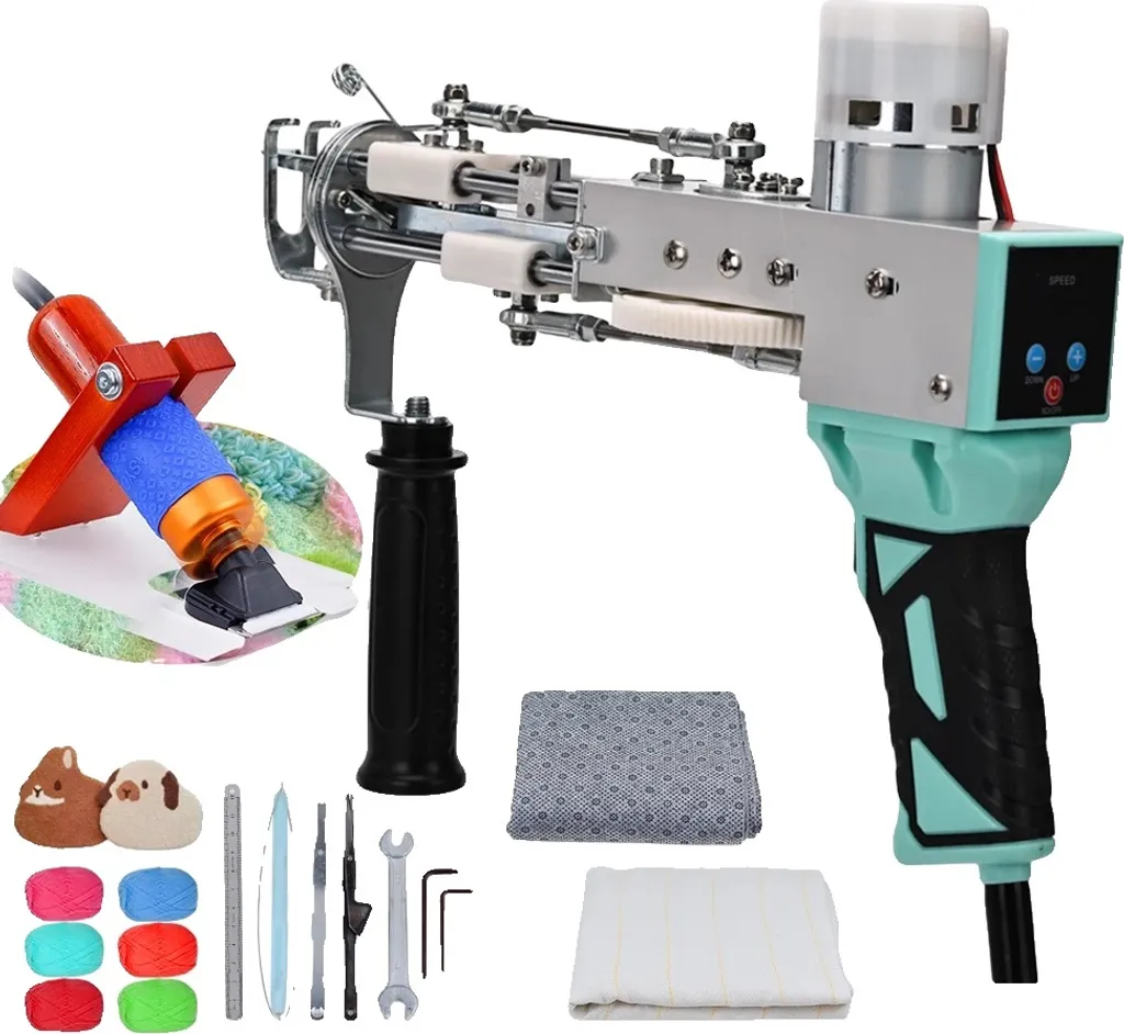Pistolet à tufter silencieux 2 en 1 pour tapis faits main sans effort