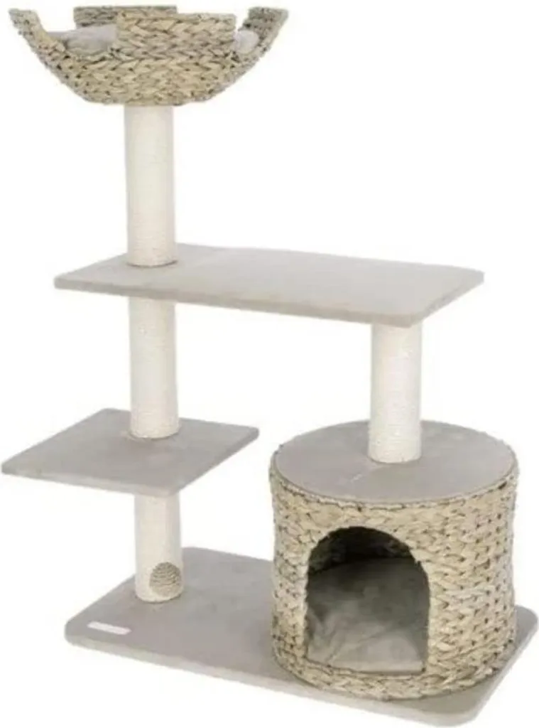 Arbre à Chat JADE 100cm Beige : Protégez vos Meubles des Griffes de Chat