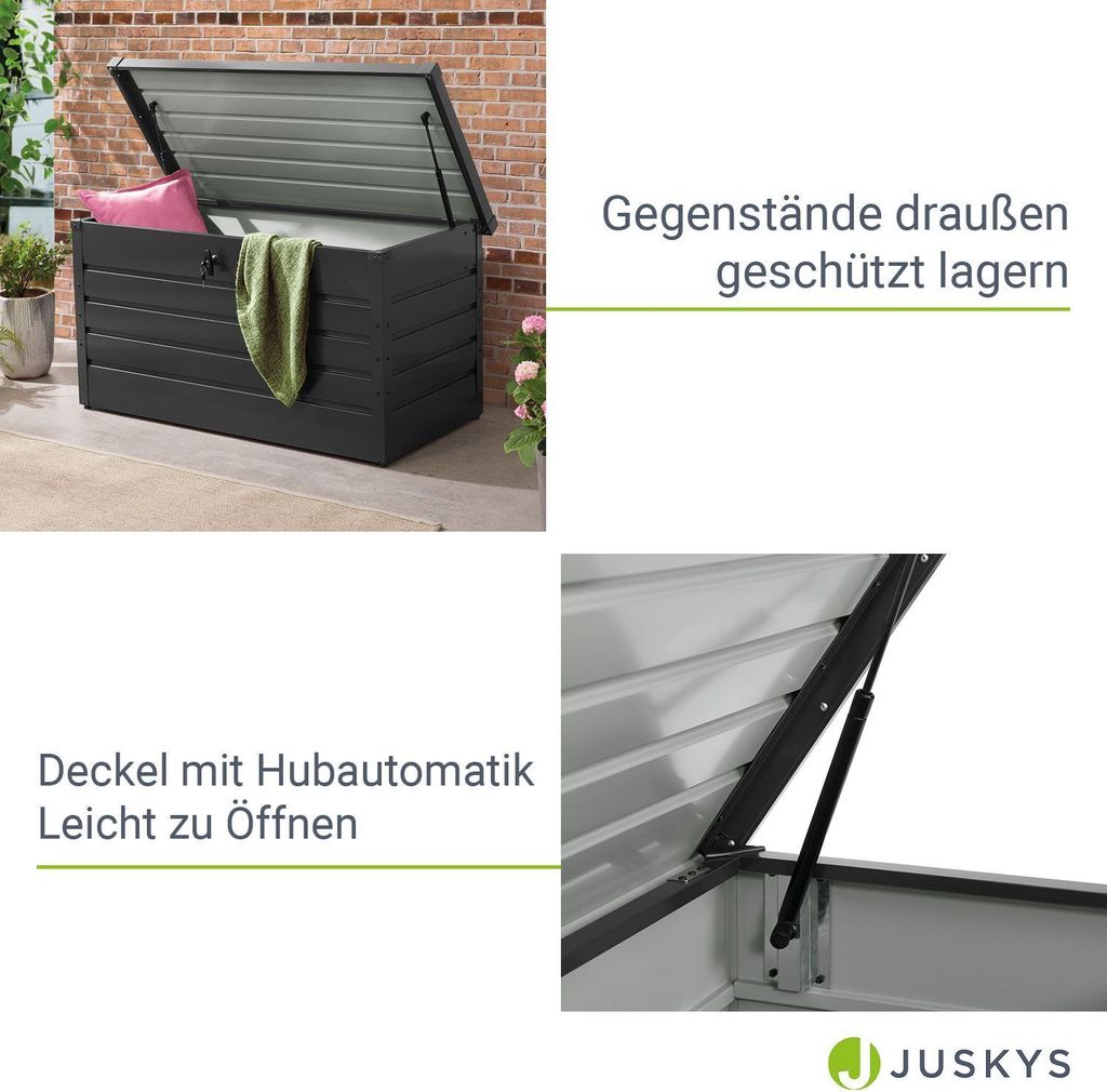 Juskys Metall Aufbewahrungsbox Limani 380 Liter - Outdoor Produktbild 4