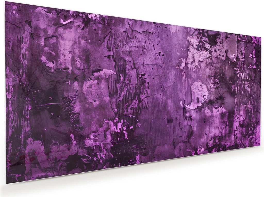 Glasbild 80x40cm in XXL für Wohnzimmer, Schlafzimmer Motiv Abstrakte Wand