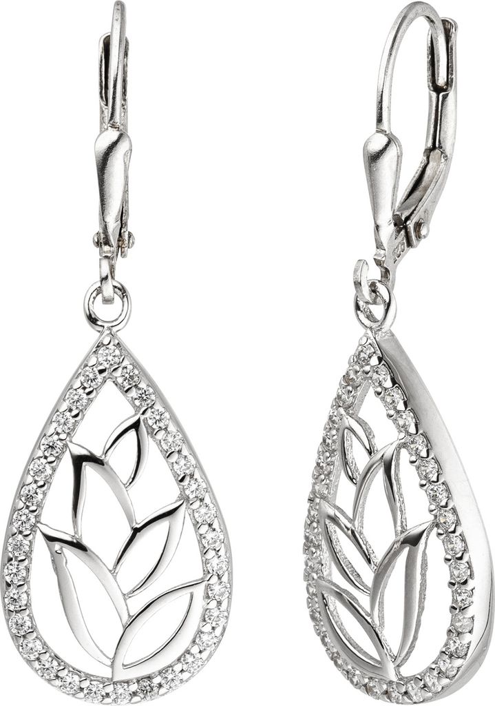 JOBO Ohrhänger Tropfen 925 Sterling Silber 64 Zirkonia Produktbild 