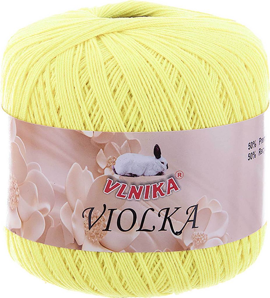 Häkelgarn Violka 50g Baumwolle tlw. recycled Klassikgarn Filetgarn unifarben