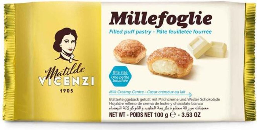 Matilde Vicenzi Millefoglie Milk Creamy Centre 100g Produktbild 