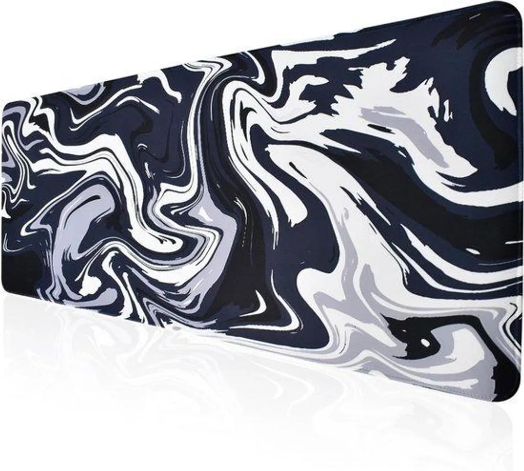 Tapis de souris stable noir et blanc 80x30 cm pour éviter les glissades