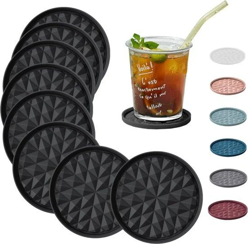 Dessous-de-Verre Silicone pour Décoration Table de Salon et Cuisine