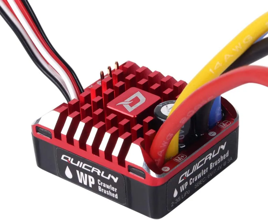 Contrôleur de vitesse ESC 80A étanche et carte de réglage pour RC 1/10