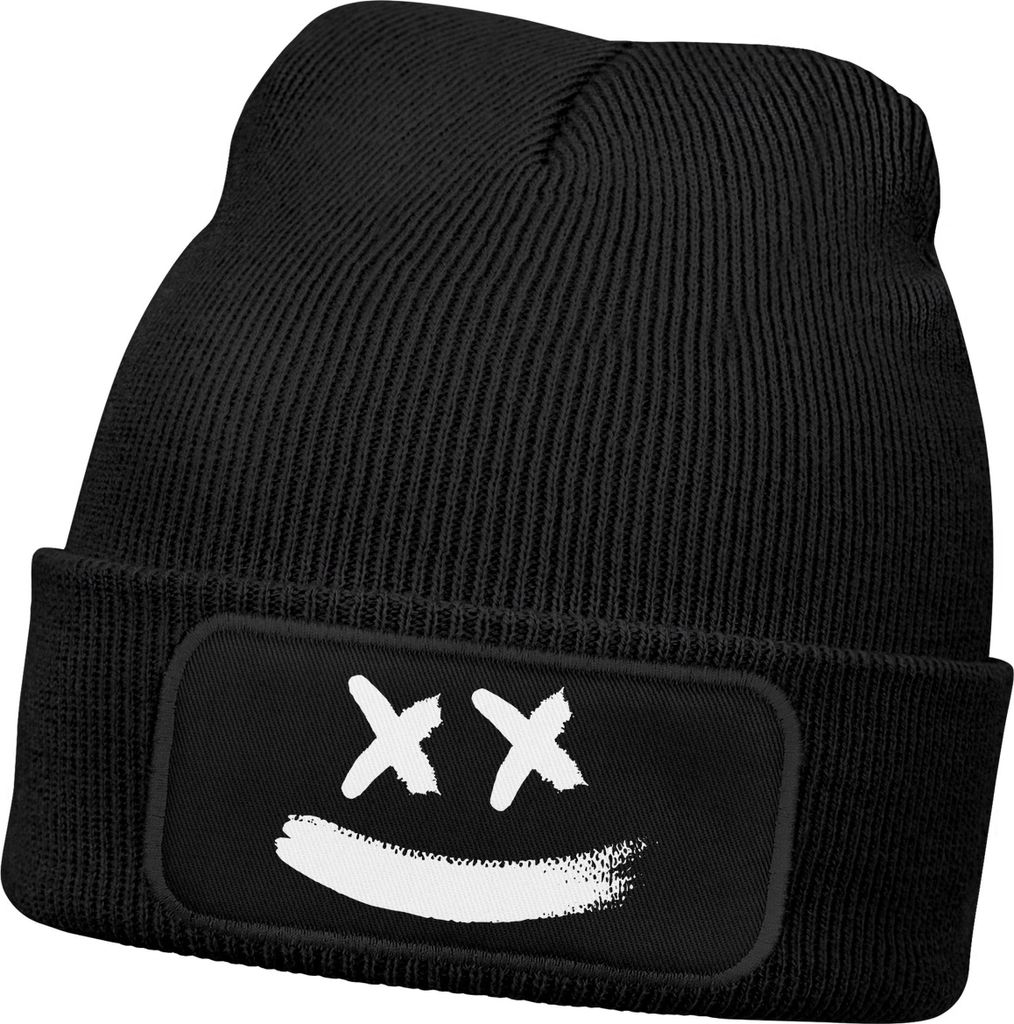 Kinder Beanie Jungen Smiling Patch Aufdruck Print Strickmütze Streetwear Kids Winter Fashion MoonWorks