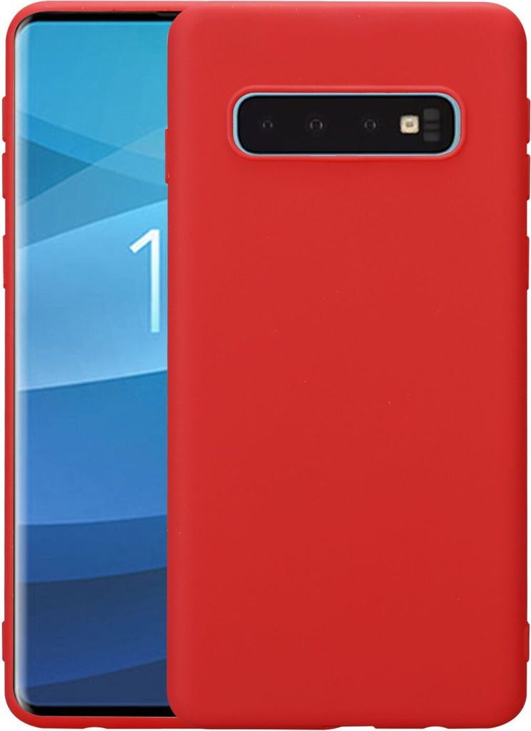 Hülle für Samsung Galaxy S10 SM-G973 Schutzhülle 6.1 Zoll Ultra Dünn Case Cover aus TPU Stoßfest Extra Slim Leicht Rot
