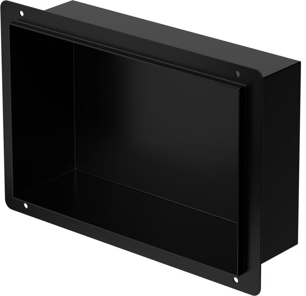 LuxeBath Wandnische aus Edelstahl, 20x30x10 cm, Schwarz, Produktbild 